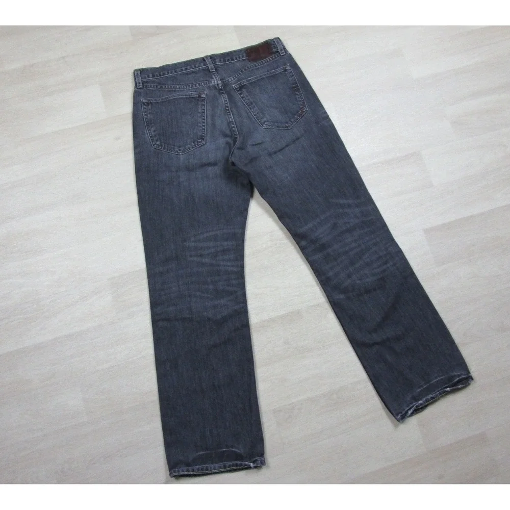 Banana Republic Jeans Men's (31x29.5) Straight Fit Selvedge Denim Charcoal Black